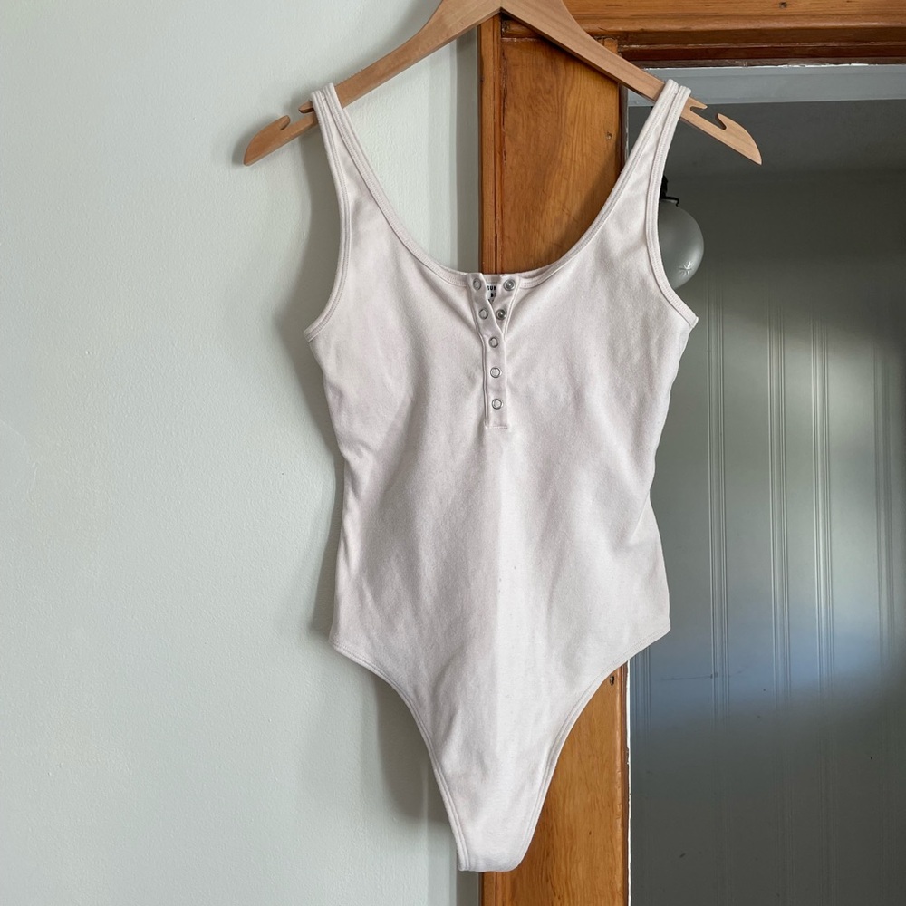 Aritzia Sunday Best Blush Pink Tank Bodysuit Sz S
